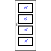 POL-SKONE Sp. z o.o. - Interior doors 4 GLASS size 80 - View dwg