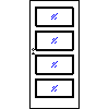 POL-SKONE Sp. z o.o. - Interior doors 4 GLASS size 90 - View dwg