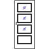 POL-SKONE Sp. z o.o. - Interior doors 3 GLASS size 80 - View dwg