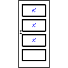 POL-SKONE Sp. z o.o. - Interior doors 3 GLASS size 90 - View dwg