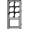 INVADO Sp. z o.o. - Doors Portos 3 Size 90 - Front view dwg