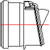 KESSEL AG - End flap DN100 - Front view dwg