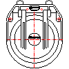 KESSEL AG - End flap DN300 - Front view dwg