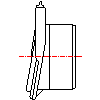 KESSEL AG - End flap DN300 - Side view 1 dwg