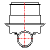 KESSEL AG - The check valve Pumpfix F Comfort, DN200, with a cover under tiles - Side view 1 dwg