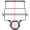 KESSEL AG - The check valve Pumpfix F Comfort, DN150, with a cover under tiles - Side view 1 dwg