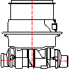 KESSEL Sp. z o.o.  - Zawór zwrotny Pumpfix F Komfort, DN100, z pokrywą pod płytki - widok z przodu dwg