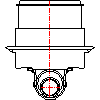 KESSEL AG - The check valve Pumpfix F Comfort, DN100, with a cover under tiles - Side view 1 dwg