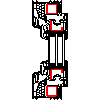 VETREX Sp. z o.o. - Double window R + RU moving post - Vertical section dwg