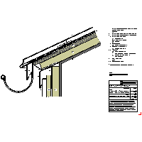 RHEINZINK U.K. - Roof seam - + Eaves gutter semicircular conveyor + seam elevation angle + mat structures. (09020303010201000102) dwg