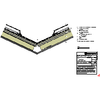 RHEINZINK U.K. - Roof seam - Trash + hem + flat mat structural (09020303010205000201) dwg