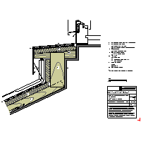 RHEINZINK U.K. - Roof seam - Pent roof ridge ventilation + + connection with a window (09020303010202000209) dwg