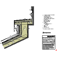 RHEINZINK U.K. - Roof seam - Ridge roof pent + ventilation outlet on the wall + plaster on the facade (09020303010202000208) dwg