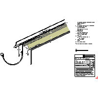 RHEINZINK U.K. - Roof seam - Eaves gutter semicircular conveyor + + structural mat (09020303010201000101) dwg