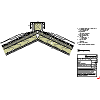 RHEINZINK U.K. - Roof seam - Corner + bar + structural mat (09020303010204000201) dwg