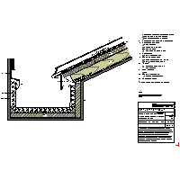 RHEINZINK U.K. - Roof seam - Gutter rectangular internal gutter + security + glued structural mat (09020303010211000103) dwg