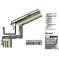 RHEINZINK U.K. - Roof seam - + Eaves gutter rectangular conveyor lying on the ledge + seam elevation angle + mat structures. (09020303010201000108) dwg