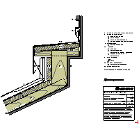 RHEINZINK U.K. - Roof seam - + Ridge ventilation outlet on the wall + plaster on the facade (09020303010102000208) dwg