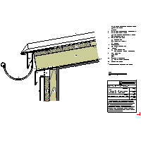 RHEINZINK U.K. - The roof batten Klick - + Eaves gutter semicircular conveyor + seam elevation angle (09020503010101000102) dwg