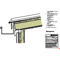 RHEINZINK U.K. - The roof batten Klick - + Eaves gutter rectangular conveyor + seam elevation angle (09020503010101000106) dwg