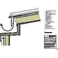 RHEINZINK U.K. - The roof batten Klick - + Eaves gutter semicircular conveyor lying on the ledge + seam elevation angle (09020503010101000104) dwg