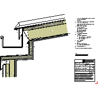 RHEINZINK U.K. - The roof batten Klick - + Eaves gutter rostokątna conveyor lying on the ledge + seam elevation angle (09020503010101000108) dwg