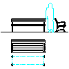 ART METAL - Ławka LA4 - widok dwg