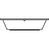 RIHO Polska - Wanna prostokątna Lusso 200x90 BA60 - widok dwg