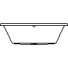 RIHO Polska - Wanna prostokątna Carolina 170x80 BB53 - widok dwg