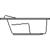 RIHO Polska - Wanna prostokątna Columbia 140x70 BA05 - widok dwg