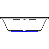  RIHO International - Rectangular bathtub 180x80 Daytona BB51 - View dwg