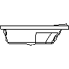  RIHO International - Rectangular bathtub 190x90 Dana BZ44 - View dwg