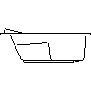 RIHO Polska - Wanna prostokątna Columbia 150x75 BA02 - widok dwg