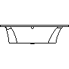  RIHO International - Rectangular bathtub 160x70 Lima left BB43 - View dwg