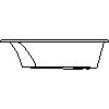 RIHO Polska - Wanna prostokątna Miami 160x70 BB60 - widok dwg