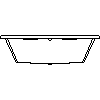 RIHO Polska - Wanna prostokątna Modena 180x80 BA79 - widok dwg