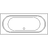 RIHO Polska - Wanna prostokątna Ontario 180x80 BA22 - widok dwg