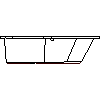 RIHO Polska - Wanna prostokątna Dorado right 170x90 BA80 - widok dwg