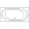 RIHO Polska - Wanna prostokątna Brooks 180x90 BA70 - widok dwg