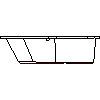  RIHO International - Rectangular bathtub 170x90 Dorado left BA81 - View dwg