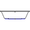  RIHO International - Rectangular bathtub 190x80 Carolina BB55 - View dwg