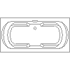 RIHO Polska - Wanna prostokątna Montreal 180x90 BA13 - widok dwg