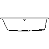 RIHO Polska - Wanna prostokątna Parson 180x80 BB76 - widok dwg