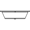  RIHO International - Rectangular bathtub Castello 180x120 BB77 - View dwg