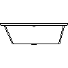  RIHO International - Rectangular bathtub 160x70 Julia BA71 - View dwg