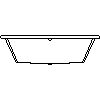  RIHO International - Rectangular bathtub 180x80 Julia BA72 - View dwg