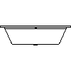 RIHO Polska - Wanna prostokątna Dimaro 180x90 BB78 - widok dwg