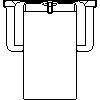 WT-Polska Sp.z o.o. - Wpust sanitarny jednoczęściowy SSK-100-E-S (odpływ DN 100) - przekrój dwg