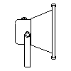 Kanlux S.A. - Floodlight metal halide math MTH - Side view dwg