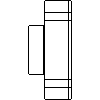 Kanlux S.A. - Binding facade exterior ZEW PLUS EL-235J - Side view dwg